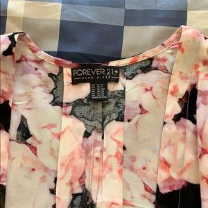 Flower print cardigan short sleeve
